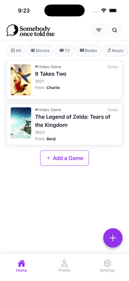 Games in the library